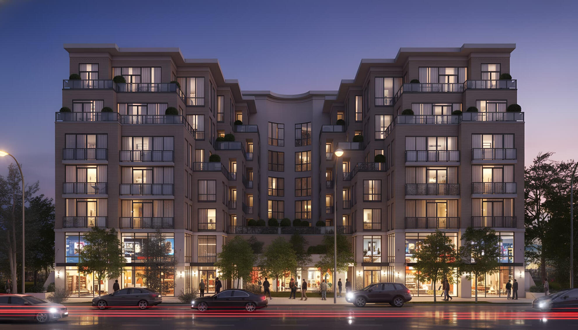 FPG Studio Architectural Visualization Logo" or "3D Exterior Rendering of Multi-Unit Development.